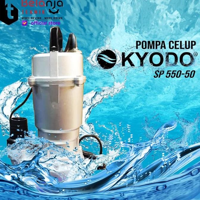 CAVERLY- Kyodo Mesin Pompa Air Celup SP 550-50 2 Inch 400W 250L/min 7M Kapasitas Tinggi Pompa Celup 