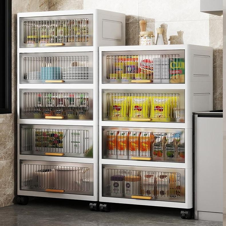 PROMO TataBox Lemari Dapur Plastik Lemari Dapur Serbaguna Lemari Piring Tertutup Rak Dapur Serbaguna