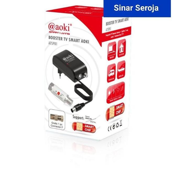 Booster Antena Penjernih TV Splitter untuk 2 TV ATV01