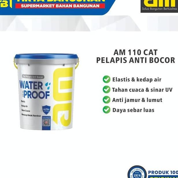 Am 110 Cat Pelapis Anti Bocor Cat Wateroofing Mencegah Kebocoran Menutup Retak Rambut