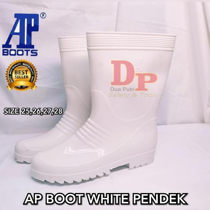 SEPATU BOOT AP WHITE PENDEK AP BOOTS WHITE PENDEK