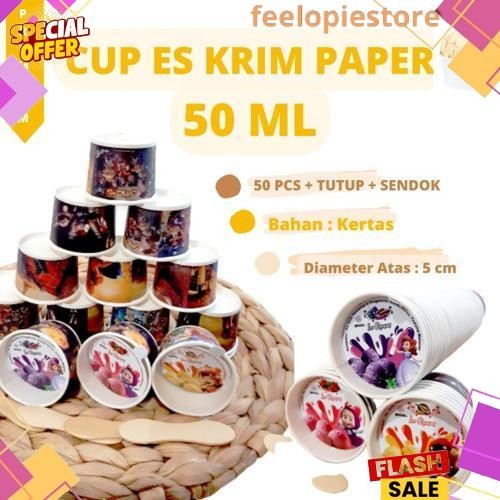 HotSale Jual  Cup - Harga Cup Kertas Ice Cream - Cup Es Unik Gelas Cup Ice Cream -  - Grosir Cup Ice