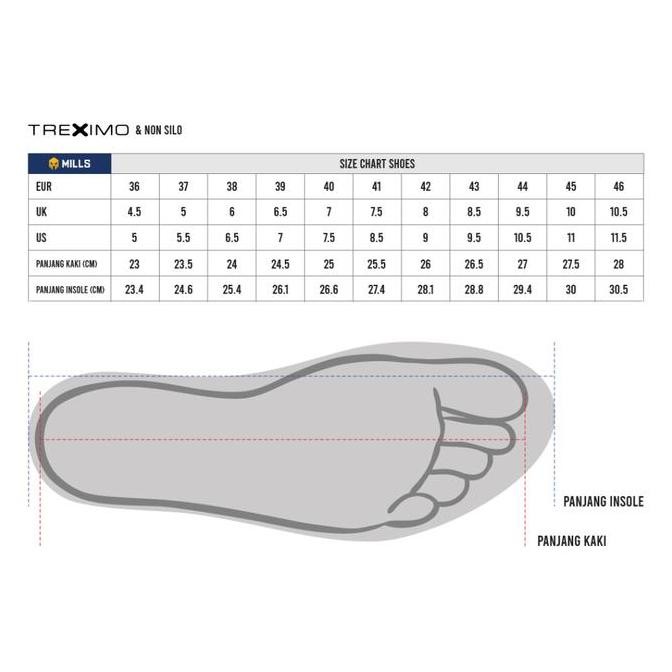 Mills Sepatu Treximo Omega White/Gold 9100103