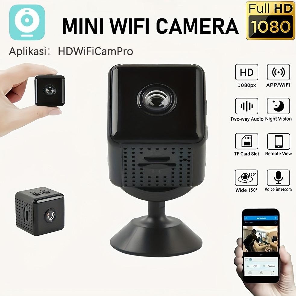 Mini Wifi Camera 1080P CCTV Mini Kamera Pengintai Mini CCTV Built-in Baterai Aplikasi HDWiFiCamPro k