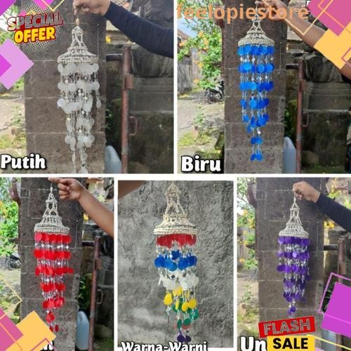 Gercep Lonceng Angin Kerang - Wind Chime - Kerang Gantungan - Kerang Kap Lampu - Kerang Dekorasi - K