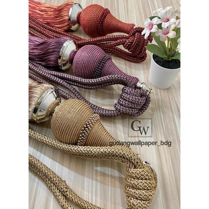 Tassel Tali Gorden Jumbo Istanbul (Mardin) Rumbai Mewah Latte Merah Ungu Premium Tassel