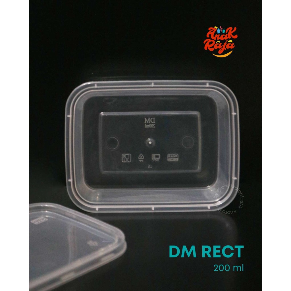 Thinwall Rectangle 200ml Thinwall Persegi DM 200ml 25pcs