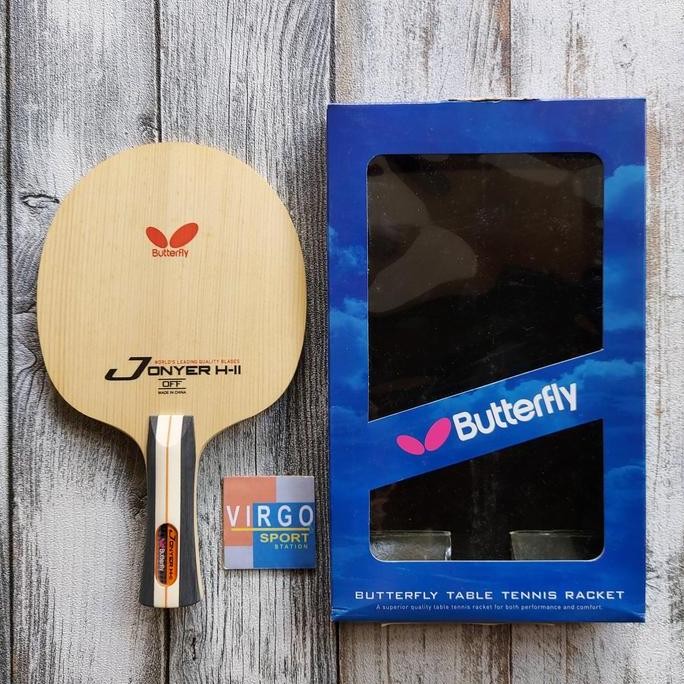 Butterfly Jonyer H-Ii Kayu Blade Bat Bet Pingpong 100%Original Kualitas Terbaik Harga Termurah