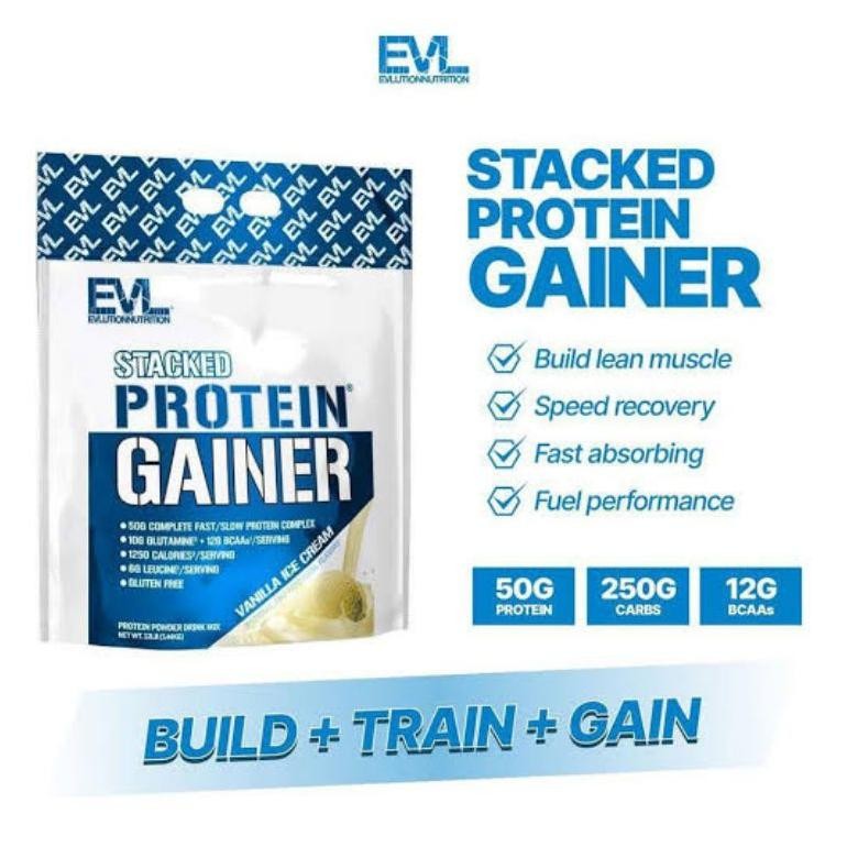 (Promo) Evl Stacked Protein Gainer 12 Lbs Import Mass Gain 12Lb Original
