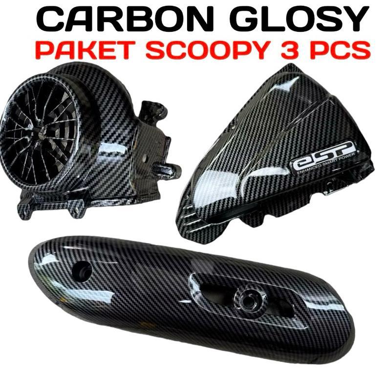 PAKET CARBON SCOOPY ESP 3 PCS 2016-2020paket carbon scoopy 2016-2019 / paketan carbon scoopy Aksesor