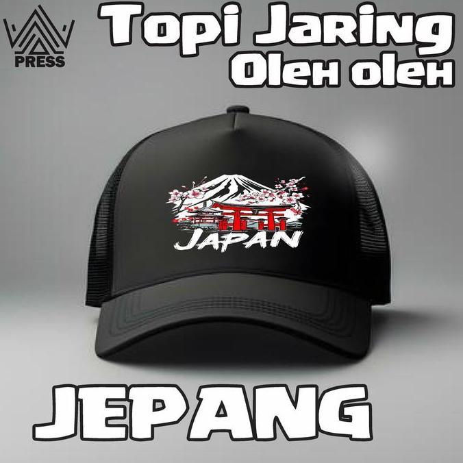 Topi Jaring Trucker Premium oleh oleh Jepang Japan osaka warna hitam banyak varian berkualitas murah