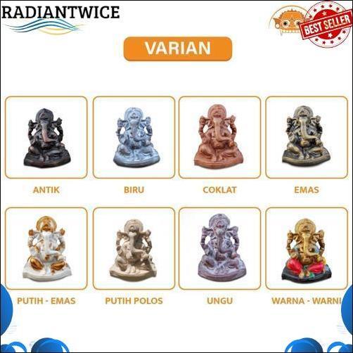Paling Murah Patung Ganesha ceper 12 cm - Ganesha Resin - Patung Ganesa - Miniatur Ganesha - Ganesa 