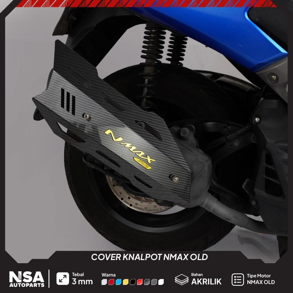 COVER KNALPOT NMAX/OLD TUTUP KNALPOT NMAX 2022 CARBON KAVLAR AKSESORIS MOTOR AKRILIK,CARBON,DOFF 155