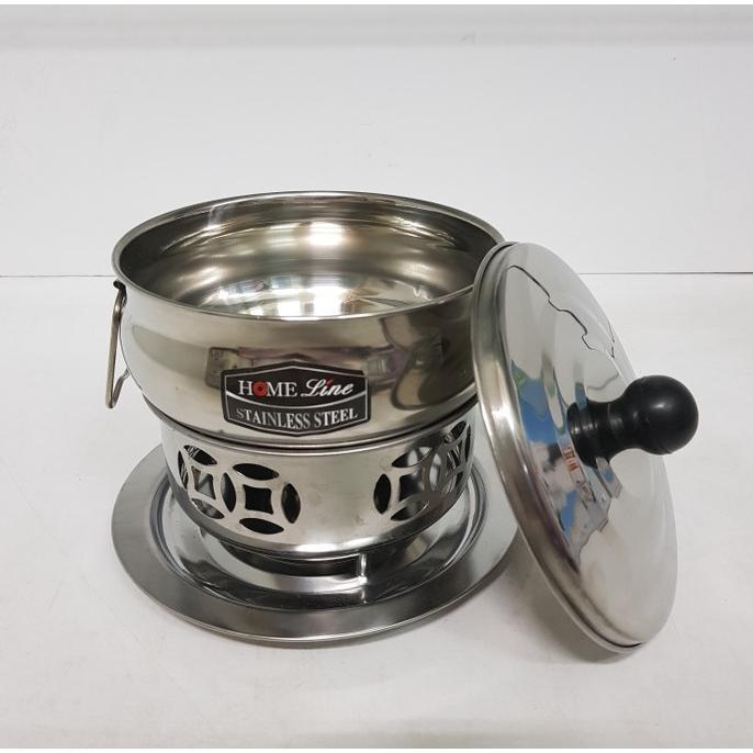 Home Pro Panci Shabu + Kompor Spirtus 16cm Steamboat Mini Pot Hotpot Alat Masak Khusus
