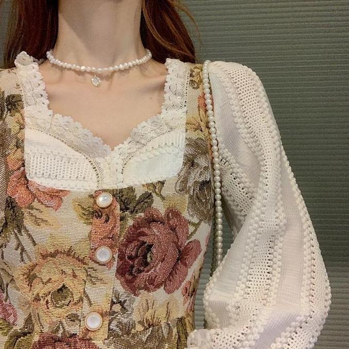 25OCLOCK - Retro Dress French / Dress Fairy Modern Retro / Casual Midi Dress