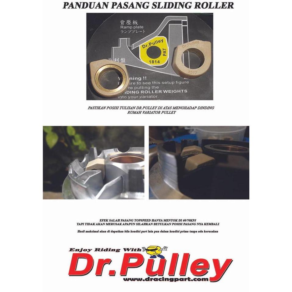 Sliding roller DrPulley SR2012 Yamaha NMAX