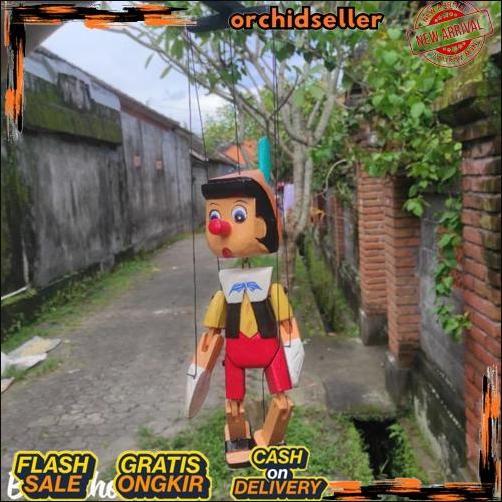 New Sale Boneka Pinokio - Pinokio - Pinokio Kayu - Mainan Pinokio - Pinokio Gantung - Tali - Dekoras