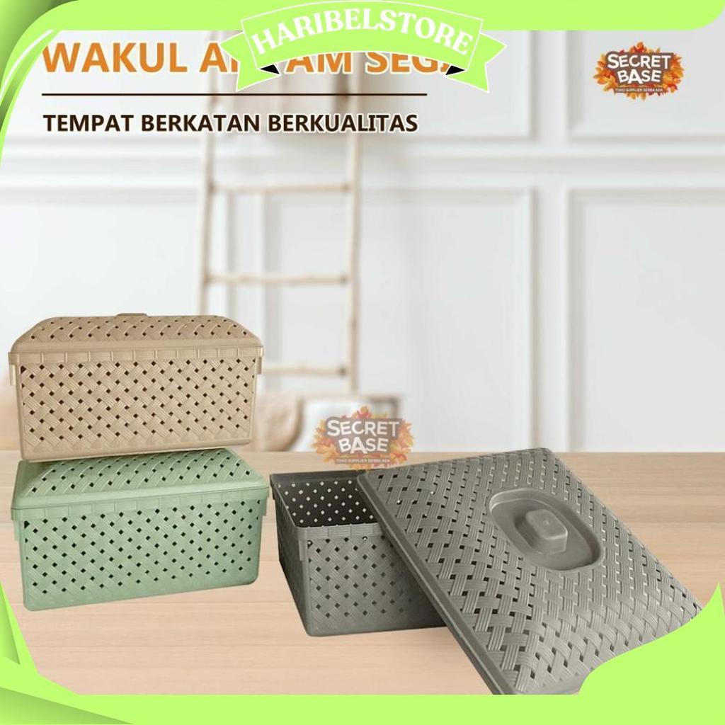 Wakul Anyam Segi - Besek Nasi Berkat Jaman Now / Keranjang Nasi Hajatan / Tempat Berkatan Unik Promo