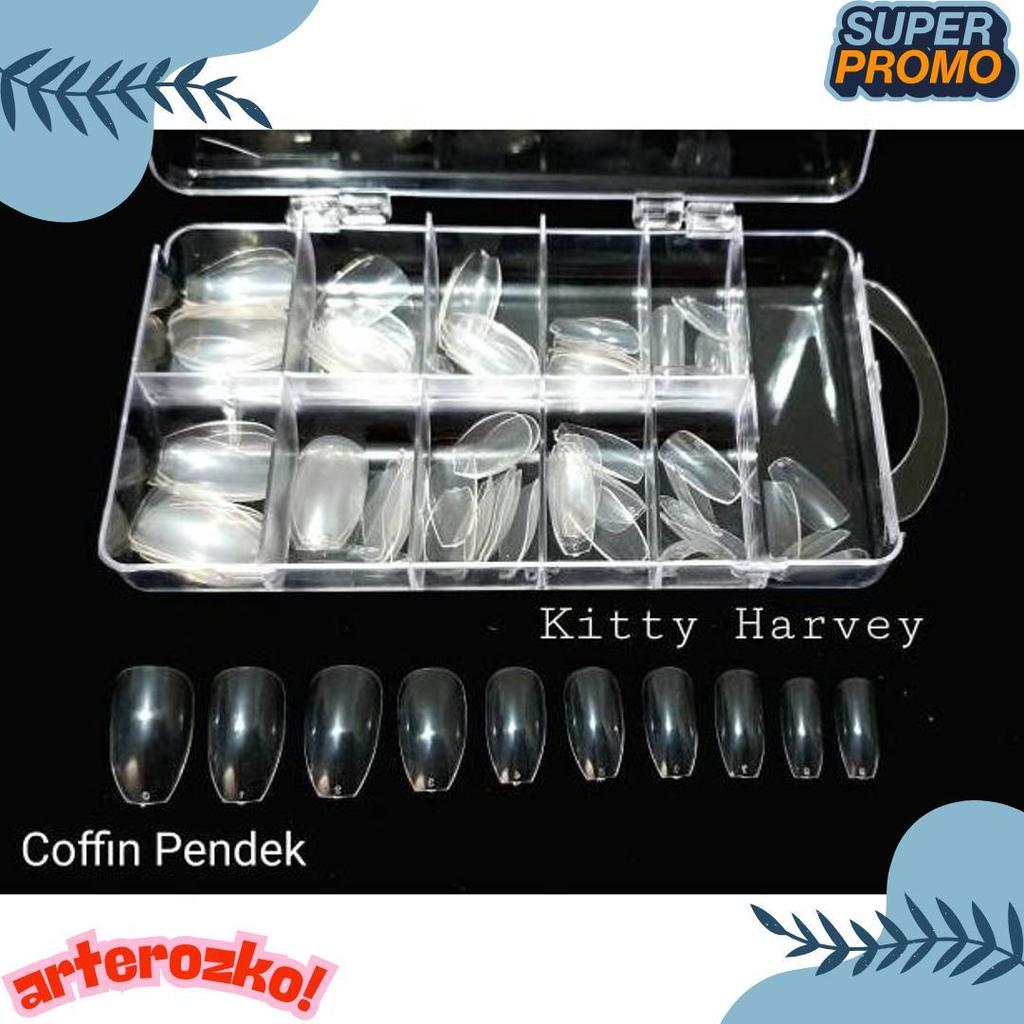 Diskon Kemerdekaan Kuku Palsu Polos Box Mika 100Pcs | Fake Nail | Nail Art