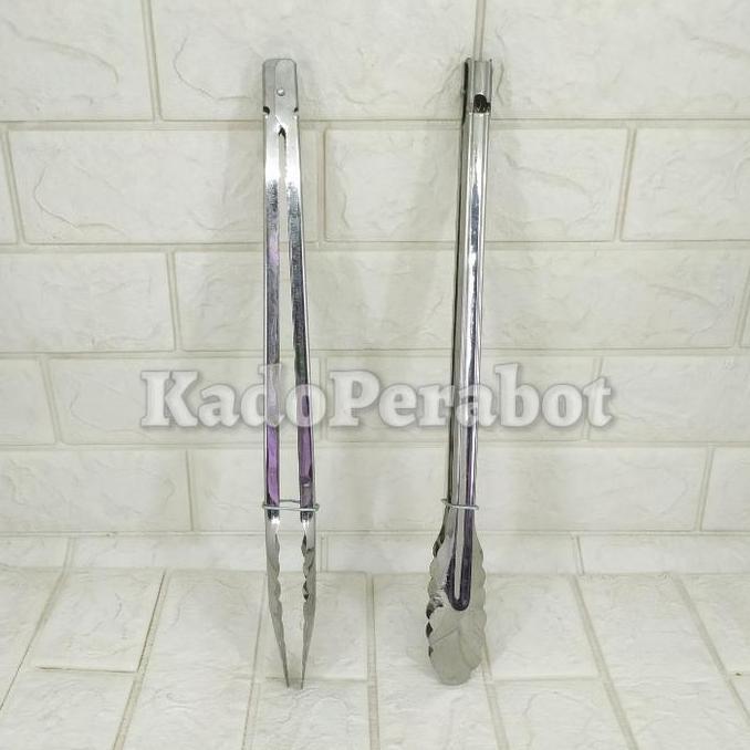 capitan food clip stainless steel 40cm - capitan panjang jumbo bbq