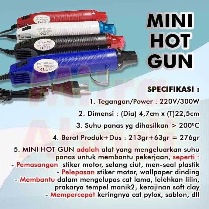 FINESSE- Mini Heat / Hot Air Gun - Alat Pemanas Portable Multifungsi
