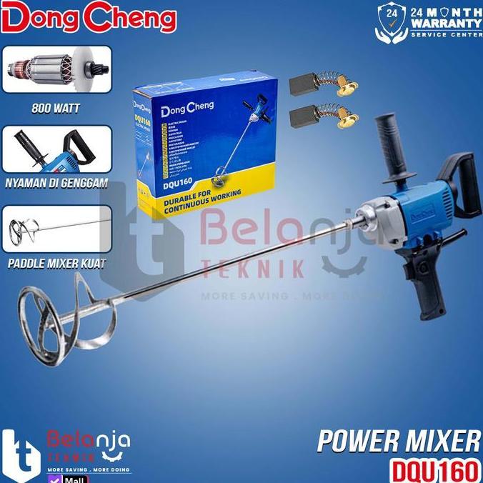 JOANNE- Dongcheng Mesin Power Mixer DQU160A Pengaduk Semen Cat Listrik 800W Dengan Diameter Pengaduk
