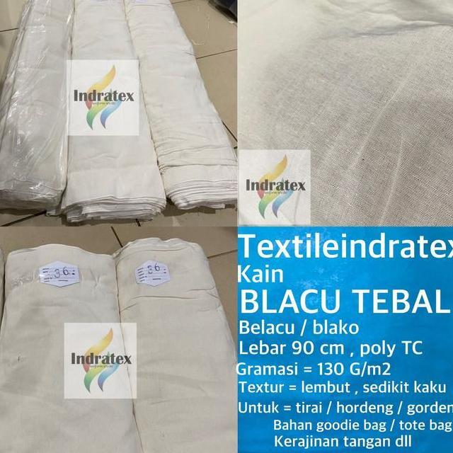 Per 1 Roll Kain Belacu Blacu Tebal Rollan Lebar 90 Cm Warna Putih Beras Bahan Craft Kerajinan Tangan