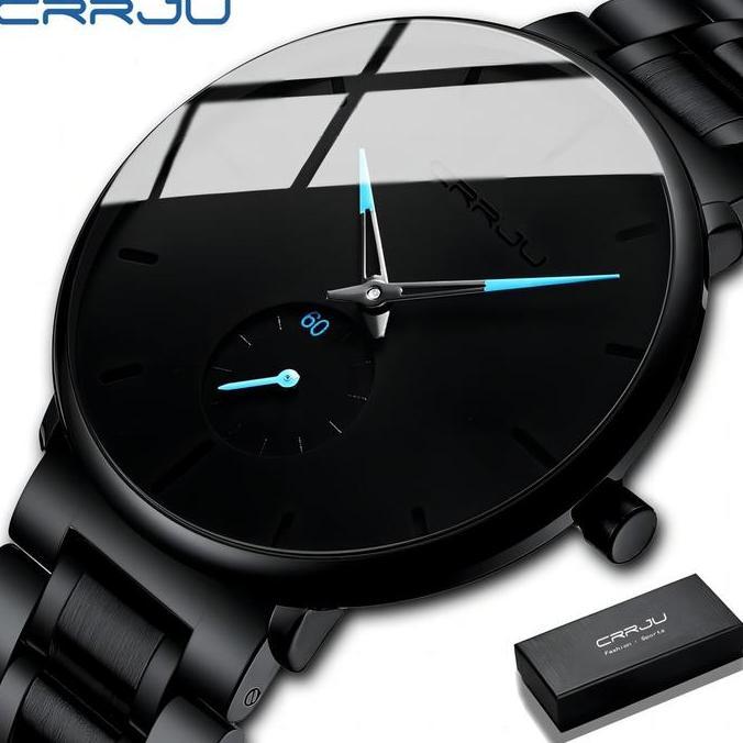 Jam Tangan Elegan Pria CRRJU Submariner Model Abadi Fashion Penjualan Panas Jam Kuarsa Tahan Air  21