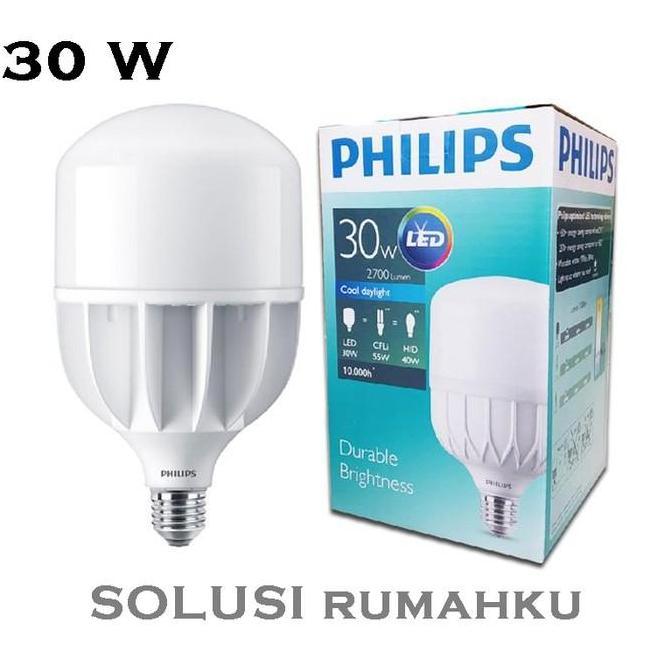LAMPU PHILIPS LED BULB 30W PUTIH 30 W WATT BOHLAM PHILLIP