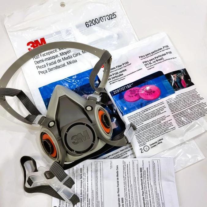 Original 3M 6200 + 3M 2097-P100 Particulate Filter