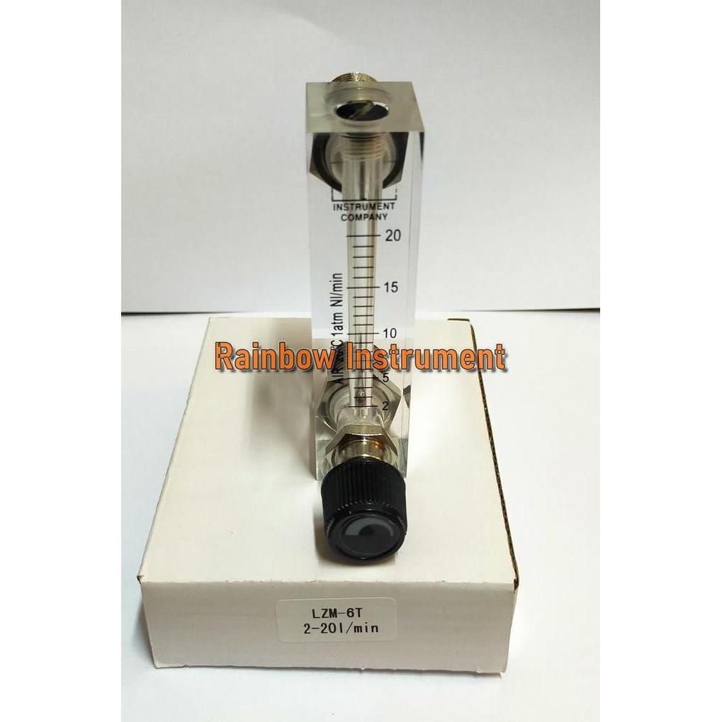 Rotameter Gas Flowmeter 2 - 20 Liter Per Menit / Regulator Udara / Gas Flowmeter /Acrylic Rotameter 