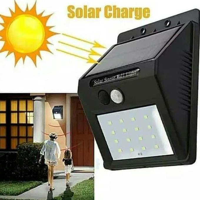 Lampu Taman 30 LED Sensor Solar Emergency / Lampu Tenaga