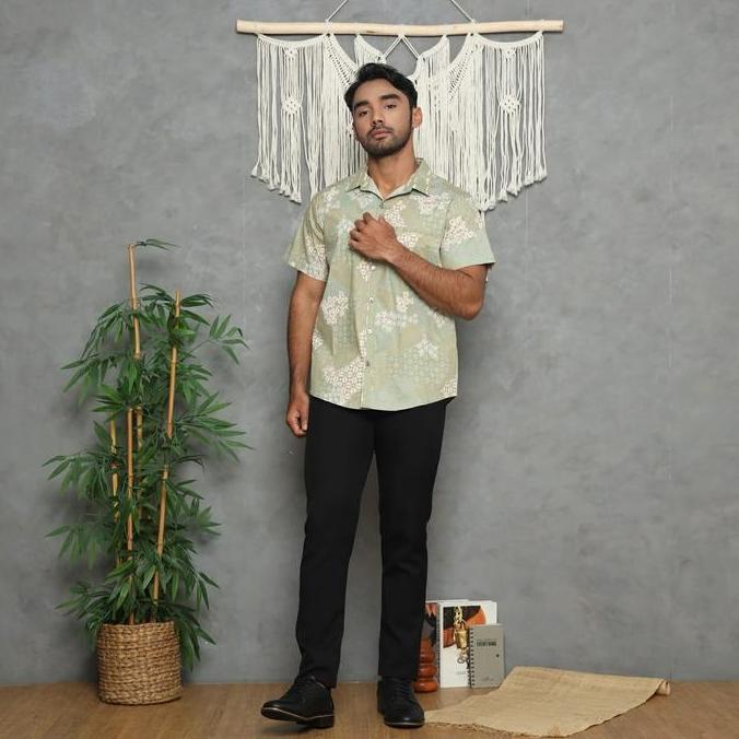 Kemeja Cowok - Kemeja Batik - 113Ice - Ice - 113Ice Blue- 113Ice Sage