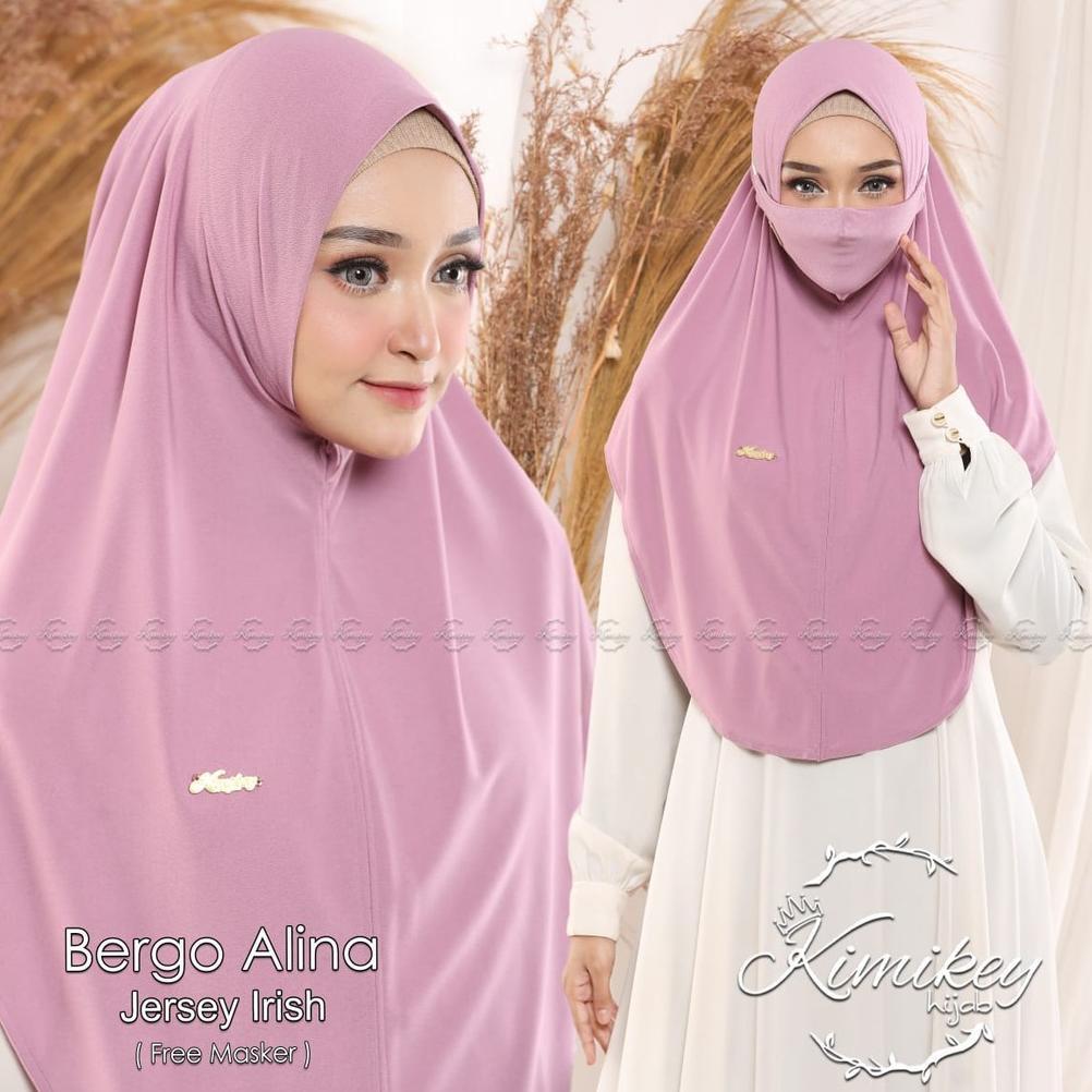 Jilbab Instan Bergo Alina Plus Masker Hijab Viral Kerudung Kekinian Model Terbaru By Kimikey