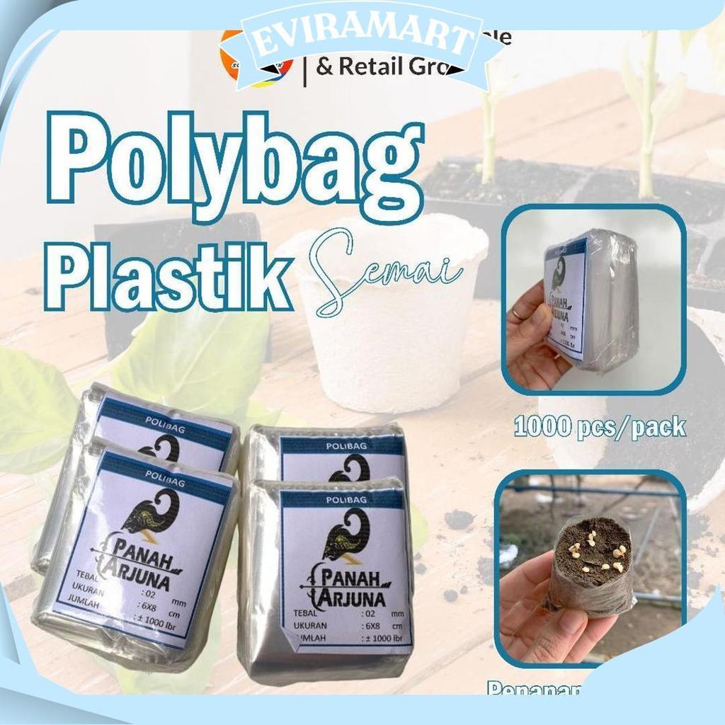 Polybag Semai 6X7 Plastik Semai/Polybag Benih 1Ikat= 1000Pcs Polybag Cabai Sale