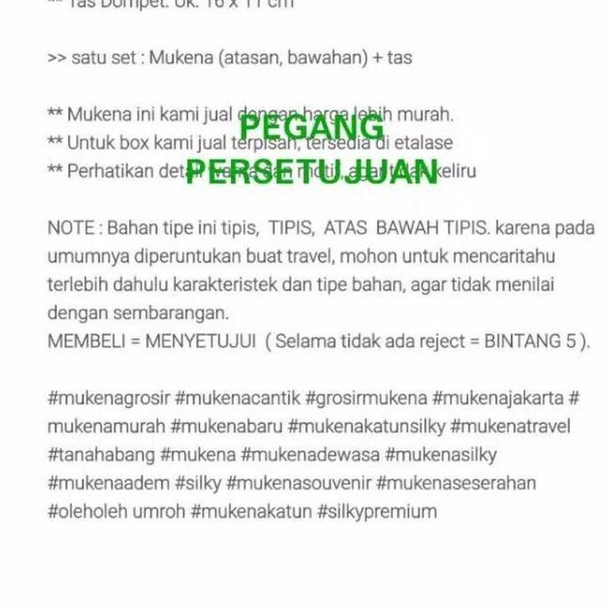 DE108 >> mukena dewasa mukena silky mukena travelling mukena silky premium