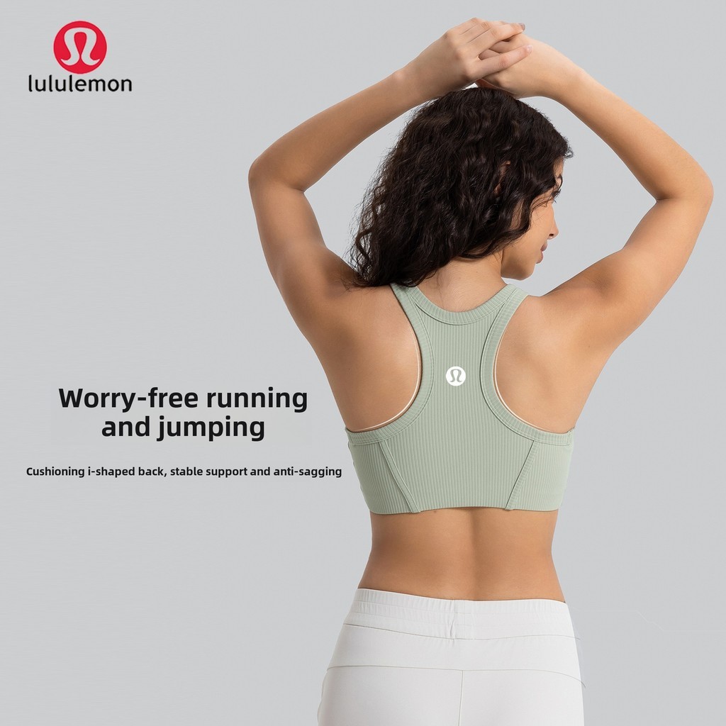 New Arrival 2026 LuluLemon High-Neck Sports Bra with Chest Pad High-Intensity Shockproof Sports Bra