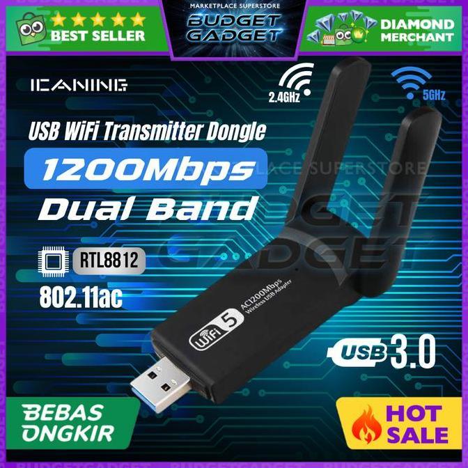 VEGAPUNK ICANING USB WiFi Transmitter Dongle Adapter 802.11ac 1200Mbps - AC1200