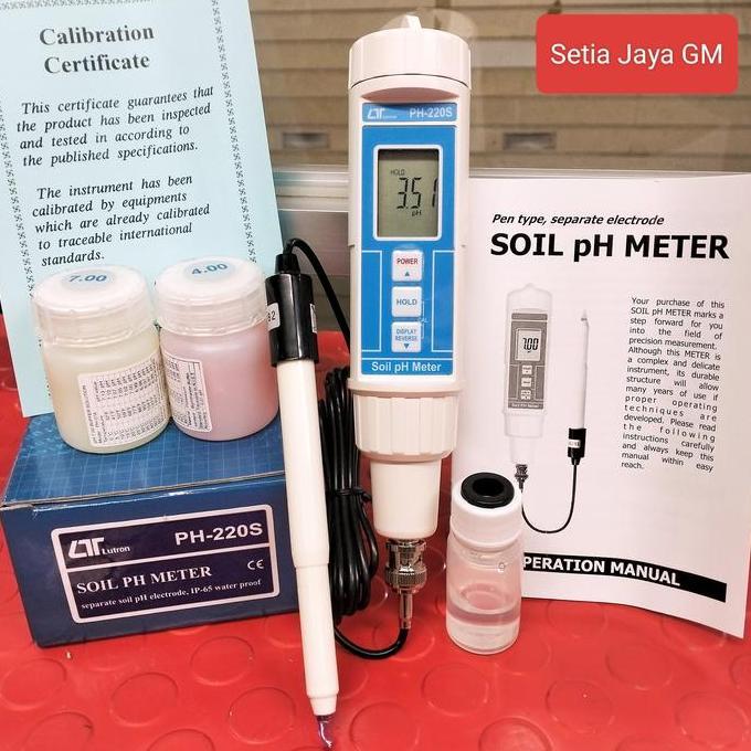 BROOK- Lutron PH-220S Pen Soil PH Meter - alat ukur PH tanah, daging, cream, dan sejenisnya