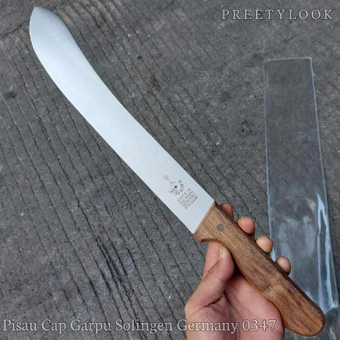 KAHONO Pisau Cap Garpu Panjang Bilah 31 Cm Original solingen Germany 12 Inch Kayu Stainless