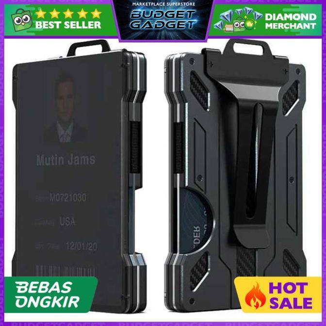 SHANKS TAFF Dompet Kartu Pria Card Holder Aluminium Tactical Magic Wallet