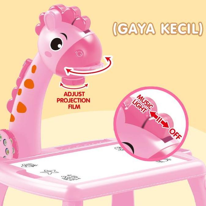 Meja Proyektor Edukasi Anak - Mainan Belajar Melukis & Mewarnai untuk Anak Tanpa Garansi Transportat