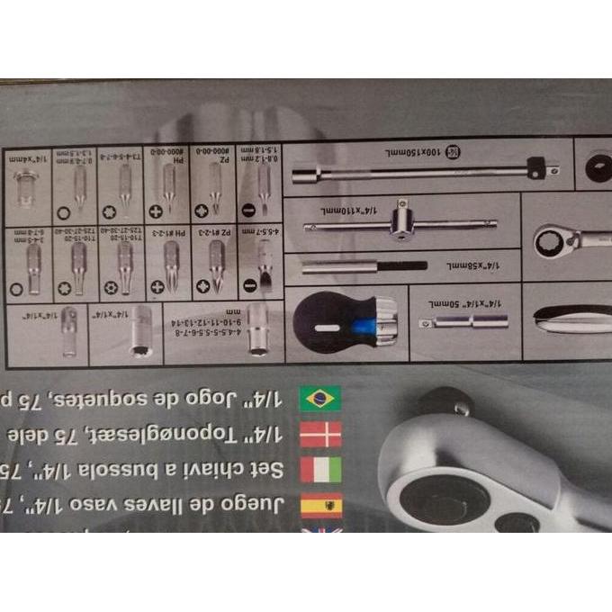 KUNCI SOK SOCK SET 75PCS 1/4" KS TOOLS 918.0675 GERMANY