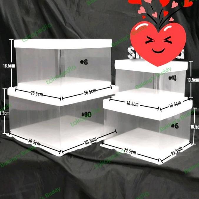Mika Box Transparan Mika Kue tinggi