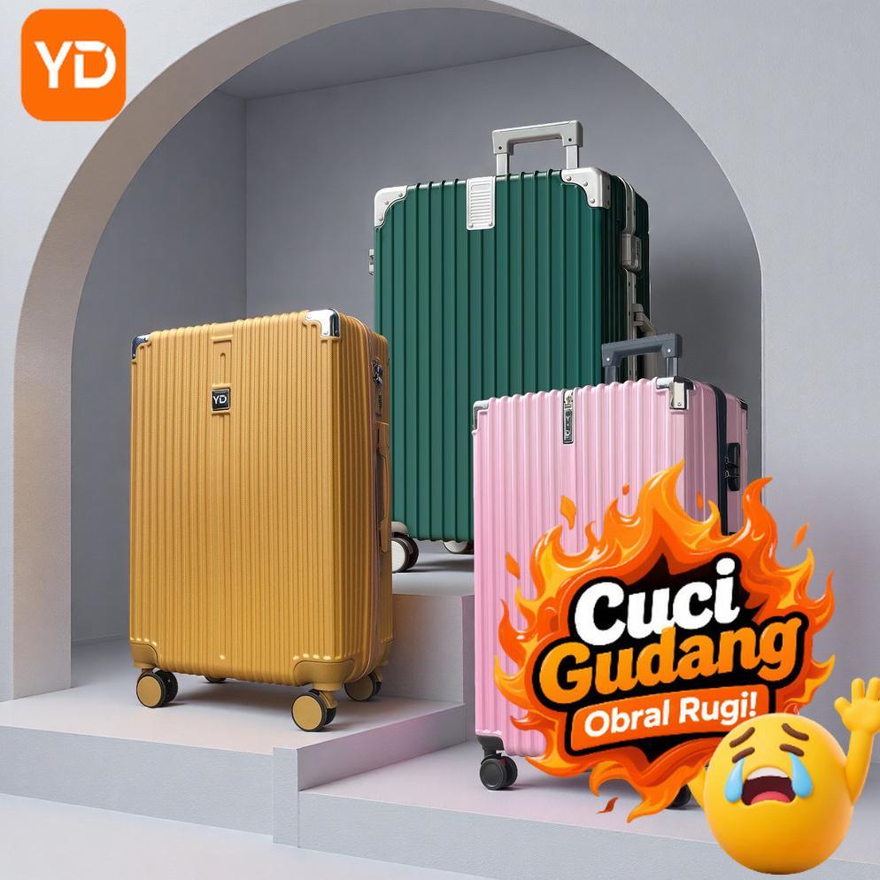 YD Koper 24 inch Double Zipper , Koper Wanita Aesthetic , Koper Perjalanan ,koper 20 inch _2037