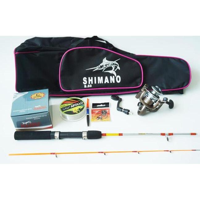 Set Pancing Komplit Mini Reel Dan Joran Lentur Kean Hingga 8Kg