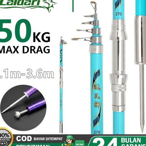 Daiwa Rod Fishing Rod Spinning Joran Pancing Telescopic Rod Fly Ca Feeder Pesca Portable Rotating Lu