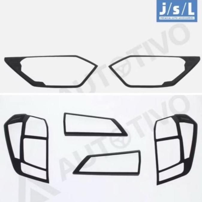 CALYA SIGRA 2016 2017 2018 PAKET GARNISH DEPAN BELAKANG HEAD TAIL LAMP MOBIL VARIASI HITAM BLACK DOP