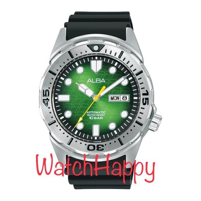 ALBA AL4447X1 AUTOMATIC GREEN GRADATION AL4447 SILICONE BLACK ORIGINAL
