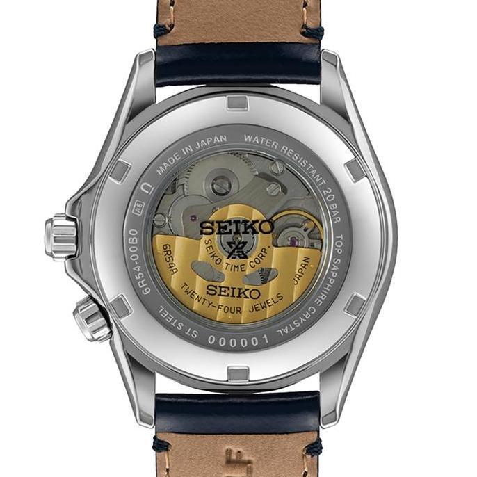 Jam Tangan Pria Seiko Prospex SPB379J1 SPB379 Alpinist GMT Black Dial Black Leather Made in Japan